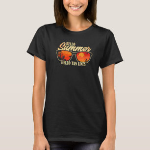 Hallo Sommer Hallo Tan Lines Retro Urlaub 1 T-Shirt