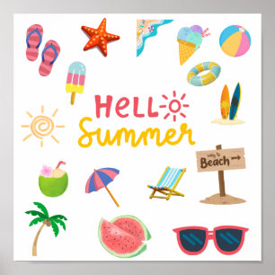 Hallo Sommer – Helle & Fröhliche Wandposter Poster