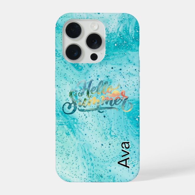 Hallo Sommer iPhone 15 Pro Hülle (Rückseite)