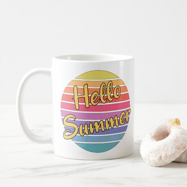 Hallo Sommer Kaffeetasse (Mit Donut)