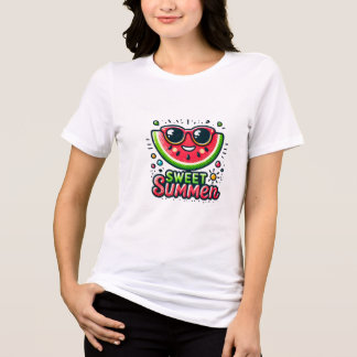 Hallo Sommer - Kawaii Sommer T-Shirt für Frauen un Tri-Blend Shirt