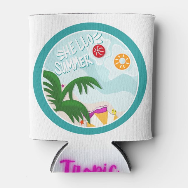Hallo Sommer - Küste Cool Can Hugger Dosenkühler (Vorderseite)