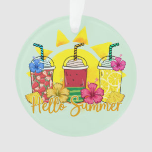 Hallo Sommer Lebhaft tropische Fruchtsmoothie Ornament