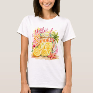 Hallo Sommer-Limonade-T-Shirt T-Shirt