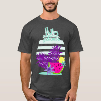 Hallo Sommer Melon Gradienten Sonne Geschenk Idee T-Shirt