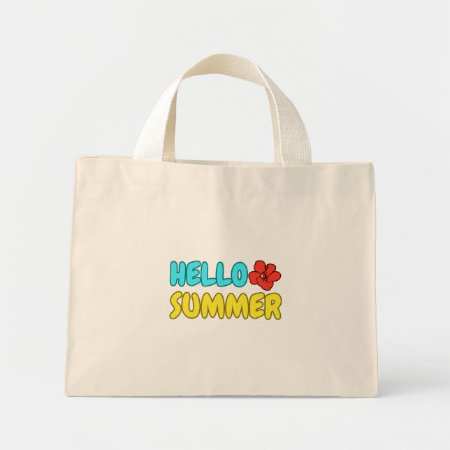 Hallo Sommer Mini-Tasche Mini Stoffbeutel (Vorne)