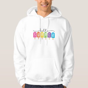Hallo Sommer mit farbigen Text Hoodie