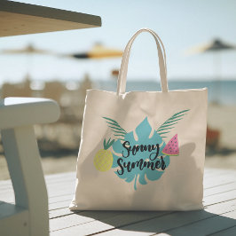 Hallo Sommer mit Flamingo Tropical Tote Tasche