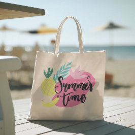Hallo Sommer mit Flamingo Tropical Tote Tasche