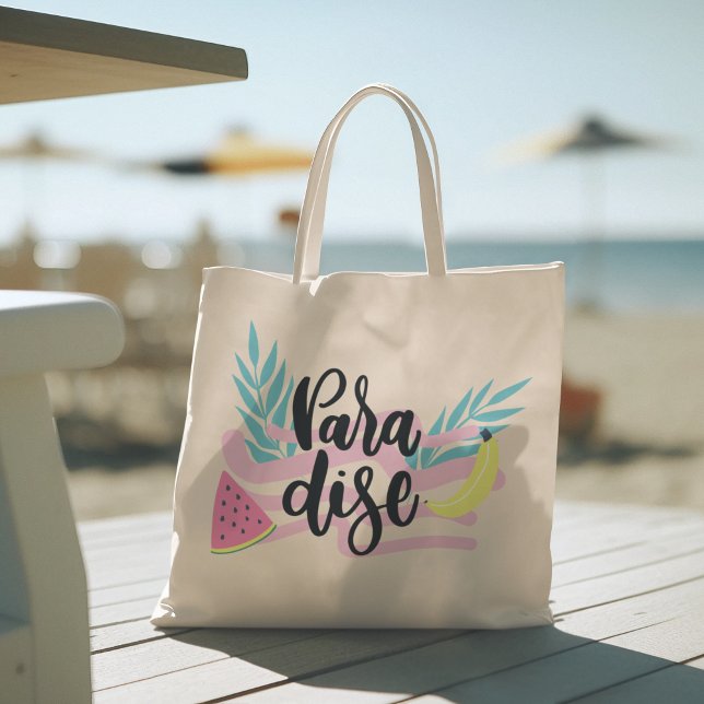 Hallo Sommer mit Flamingo Tropical Tote Tasche (hello summer, beach tote bag, vacation tote bag, school tote bag, colorful typography, gift for her)