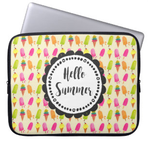 Hallo Sommer Popsicles und Ice Creme Laptopschutzhülle
