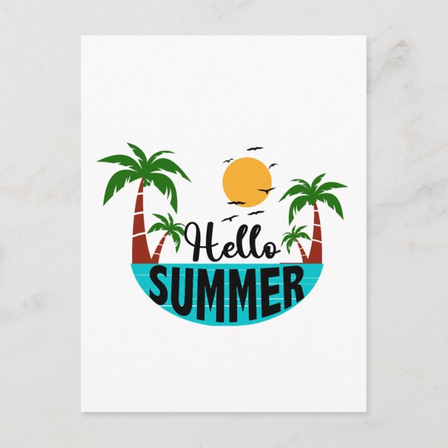 Hallo Sommer Postkarte (Vorderseite)