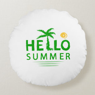 Hallo Sommer Rundes Kissen
