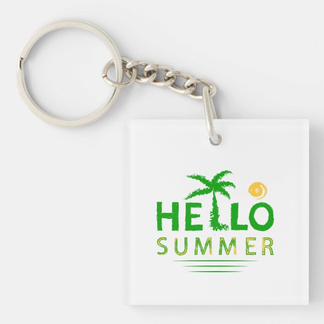 Hallo Sommer Schlüsselanhänger (Vorderseite)