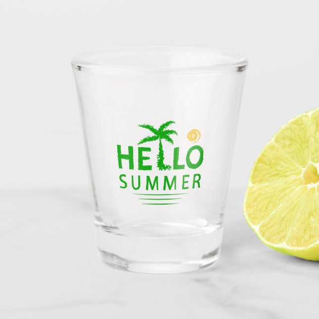 Hallo Sommer Schnapsglas (Vorderseite)