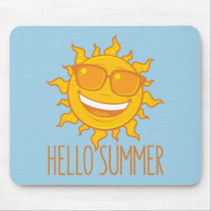 Hallo Sommer Sonne Mit Sonnenbrille Mousepad