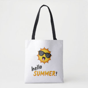Hallo Sommer Sonne mit Sonnenbrille Tasche
