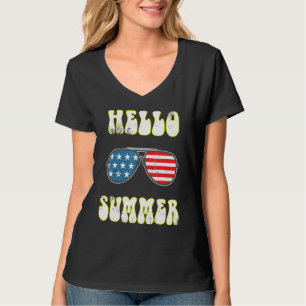Hallo Sommer Sonnenbrille Urlaub T-Shirt