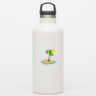 Hallo Sommer Sonnenschein Retro-Kreis Vintage-Stra Aufkleber