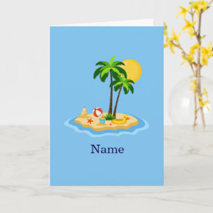 Hallo Sommer Sonnenschein Retro-Kreis Vintage-Stra Karte