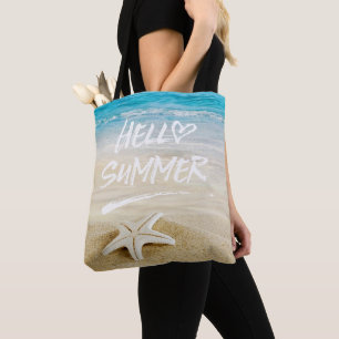 Hallo Sommer-Sonnenschein-StrandStarfish Tasche