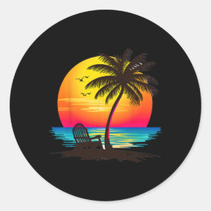 Hallo Sommer Stimmung Urlaub Herren Damen Strand K Runder Aufkleber