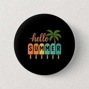 Hallo Sommer Strandurlaub Eiscreme Eis am Stiel Gi Button