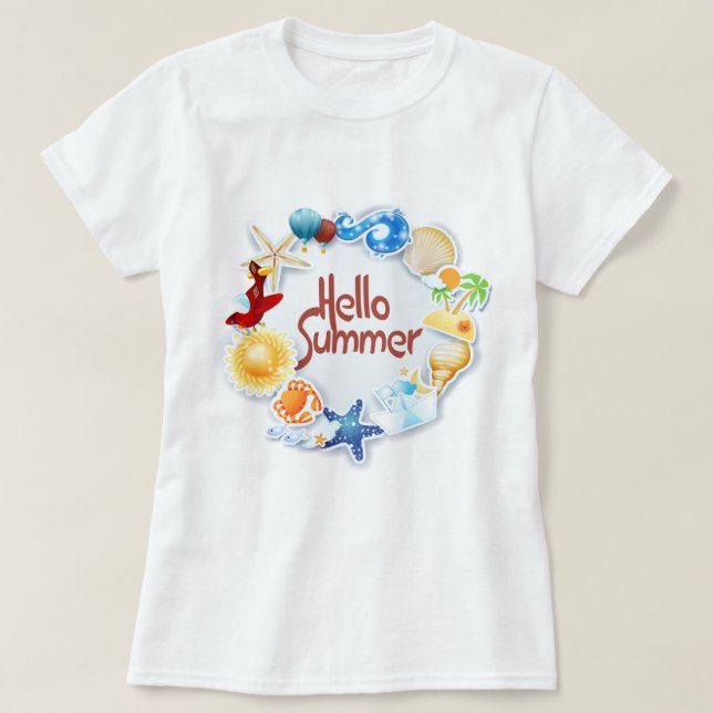 Hallo Sommer T-Shirt (Design vorne)