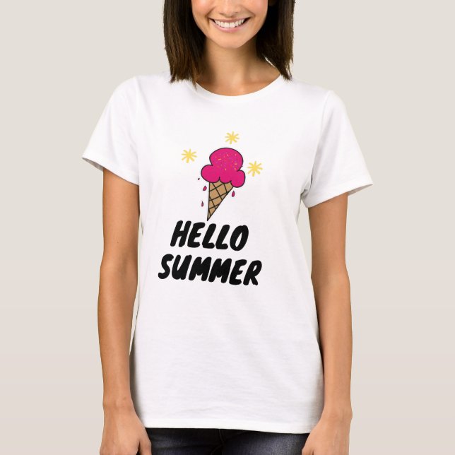 Hallo Sommer T-Shirt (Vorderseite)