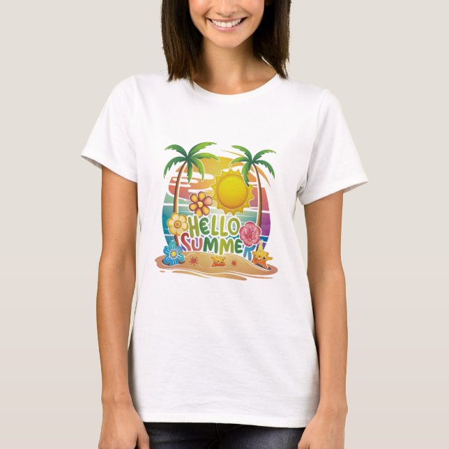 Hallo Sommer T-Shirt (Vorderseite)