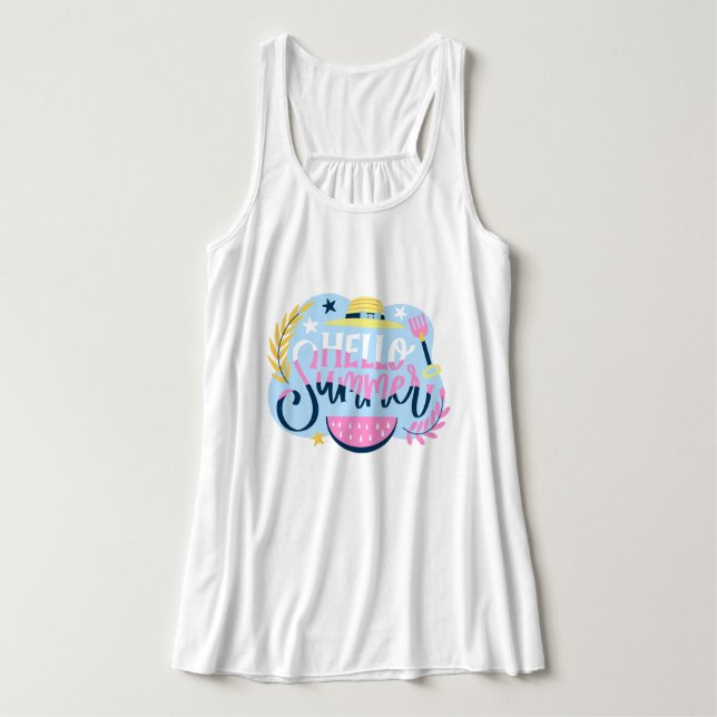 Hallo Sommer Tank Top (Design Vorderseite)