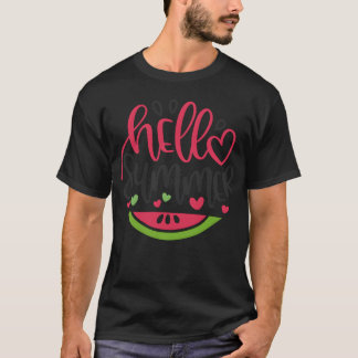 Hallo Sommer Trend 80er Geschenk T-Shirt