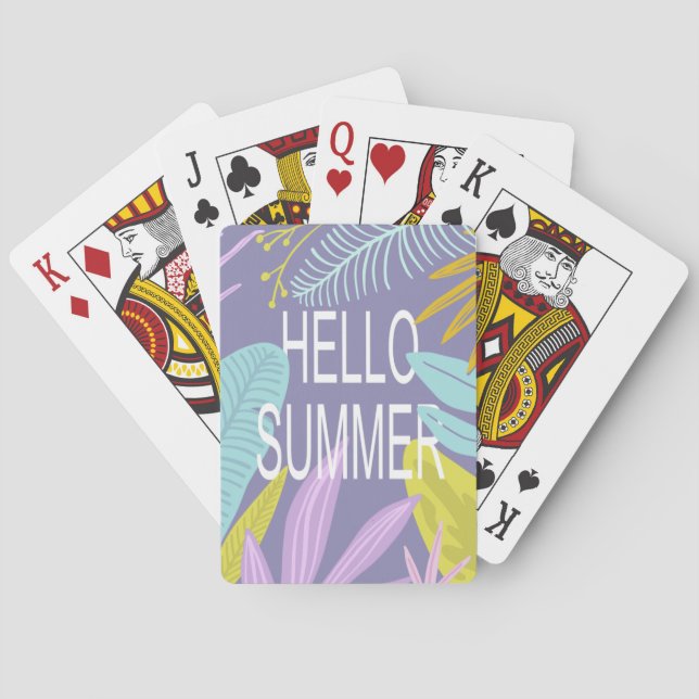 Hallo Sommer | Tropische Spielkarten (Rückseite)