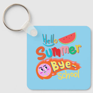 Hallo Sommer Tschüss Schule Kunst Schlüsselanhänger