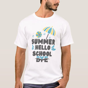 Hallo Sommer Tschüss Schule T-Shirt Design