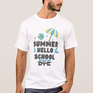 Hallo Sommer Tschüss Schule T-Shirt Design
