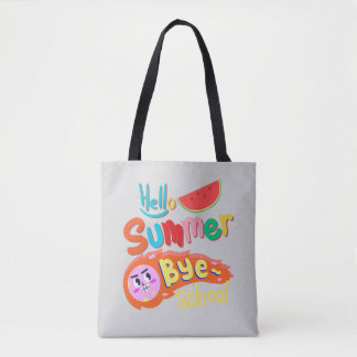 Hallo Sommer Tschüss Schule Tragetasche Kunst Tasche