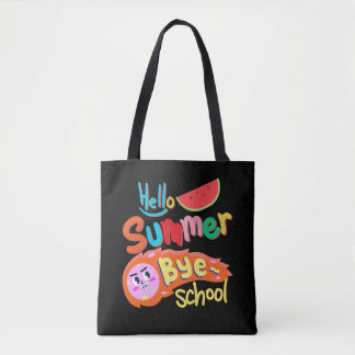 Hallo Sommer Tschüss Schule Tragetasche Kunst Tasche