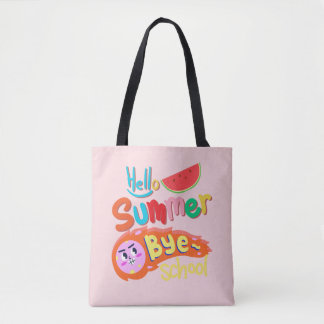 Hallo Sommer Tschüss Schule Tragetasche Kunst Tasche