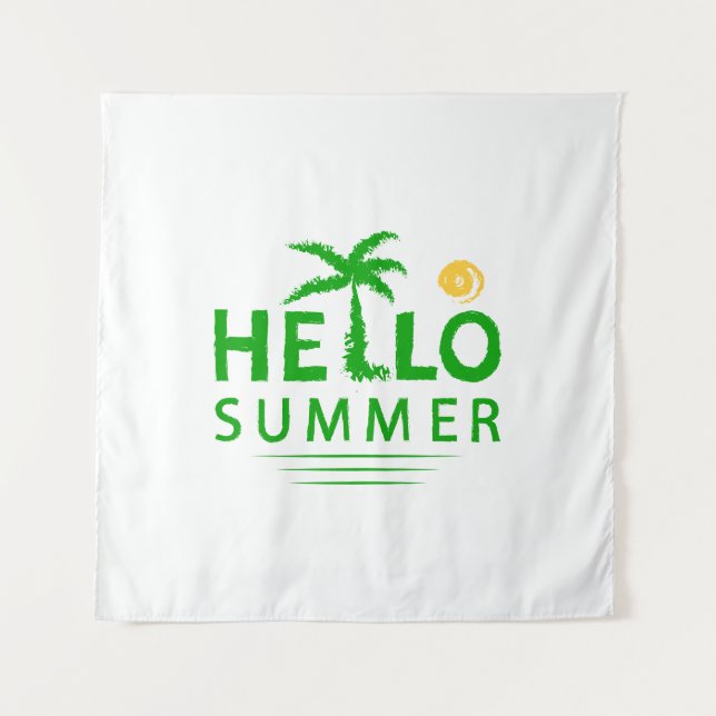 Hallo Sommer Wandteppich (Vorderseite)