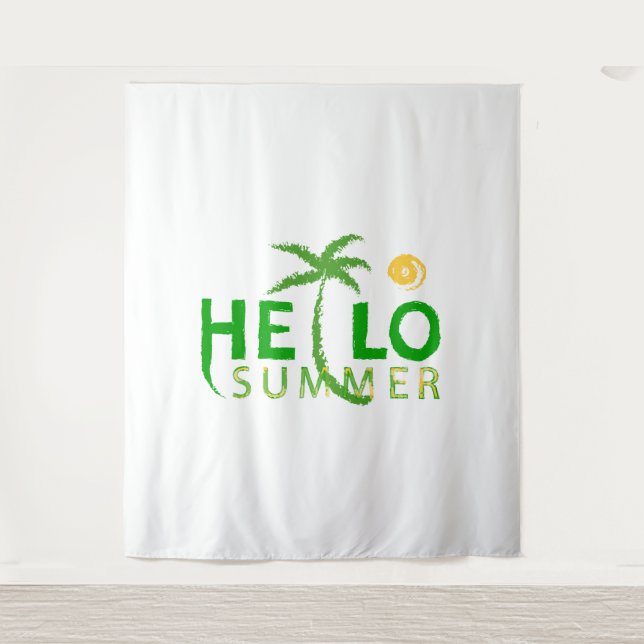 Hallo Sommer Wandteppich (Vorderseite)