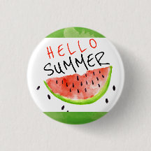 Hallo Sommer Wasserfarbe Watermelon Grün Weiß