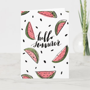 Hallo Sommer Wassermelone Leere Innenseite Karte