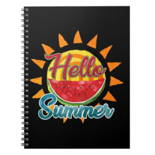 Hallo Sommer Watercolor Watermelon & Vibranno Notizblock