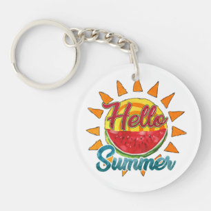 Hallo Sommer Watercolor Watermelon & Vibranno Schlüsselanhänger
