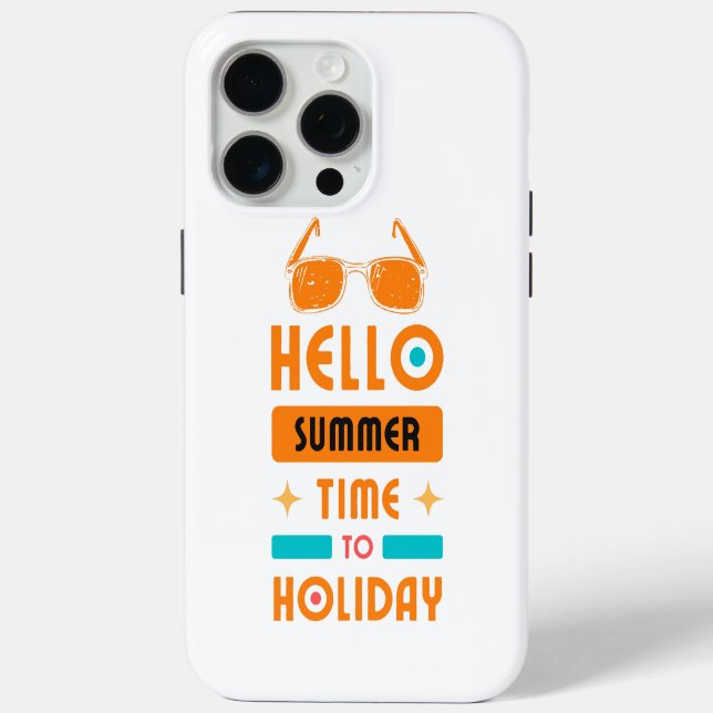Hallo Sommer, Zeit zum Urlaub Case-Mate iPhone Hülle (Rückseite)