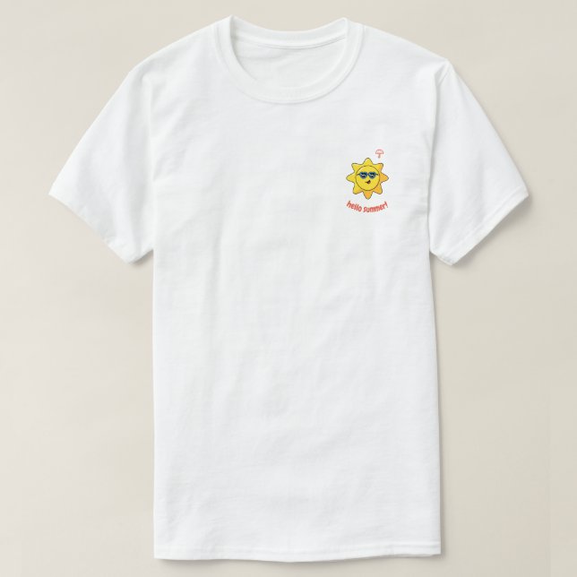 Hallo Sommer zum Shirt. T-Shirt (Design vorne)