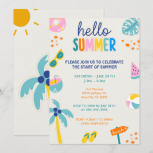 Hallo Sommerparty  Einladung