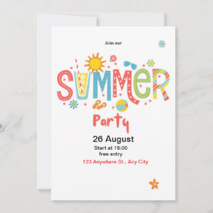 Hallo Sommerparty-Einladung Einladung