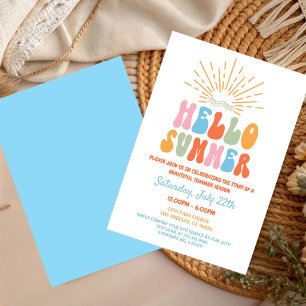 Hallo Sommerparty, Tropische Schulabschluss-Party Einladung